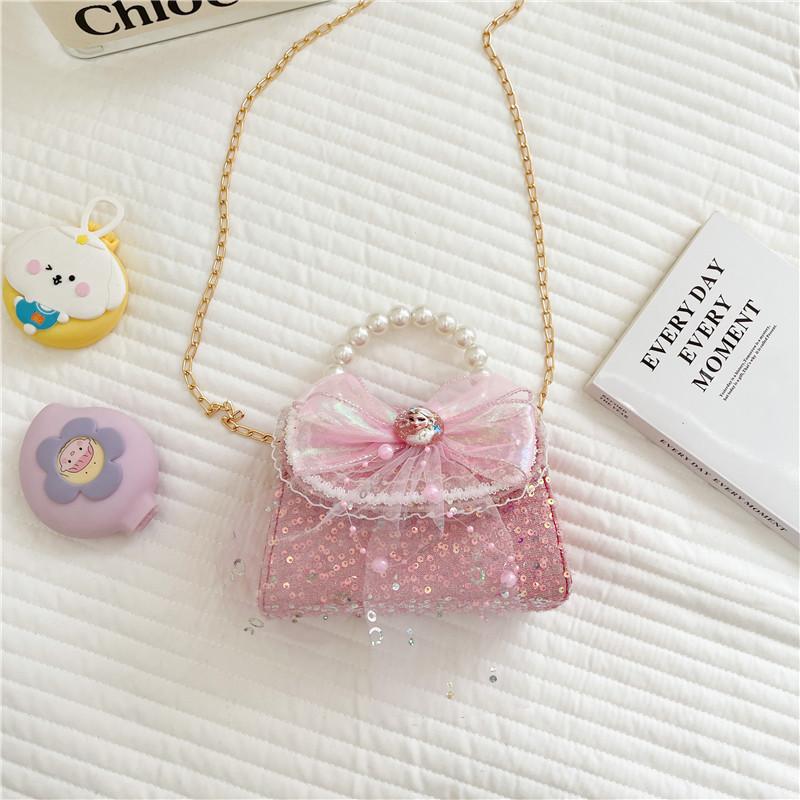 Fashionable Mini Children's Handbag Stylish Princess Bowknot Crossbody Bag For Girls