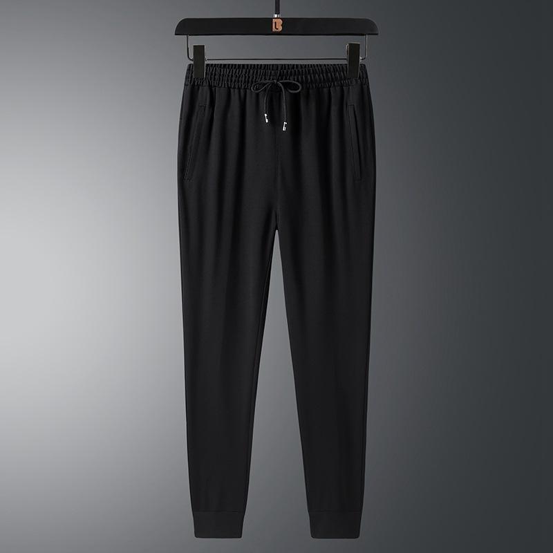 Spring and Autumn Men's Casual Sports Pants Thin Slim-fit Tie-Toe Straight Sweatpants