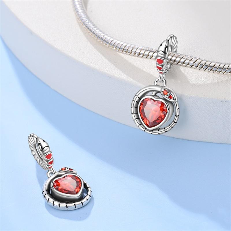 Brand New Copper Metal Rose Romantic Butterfly Skull Charm Bead Components Bead Components Compatible With 3mm Authentic Original Bracelet High