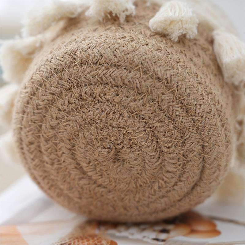 Nordic Minimalist Tassel Cotton Rope Storage Basket, Indoor Creative Small Pen Holder