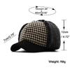 Peaked Cap Women's Autumn and Winter Outdoor Warm Baseball Cap Men's Fleece Thickened Plaid Ear Protector Cotton Hat Tide