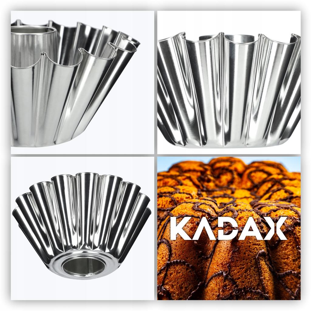 KADAX Bundt Pan with Chimney Sleeve Mold Sheet Metal Baking Tin 22cm