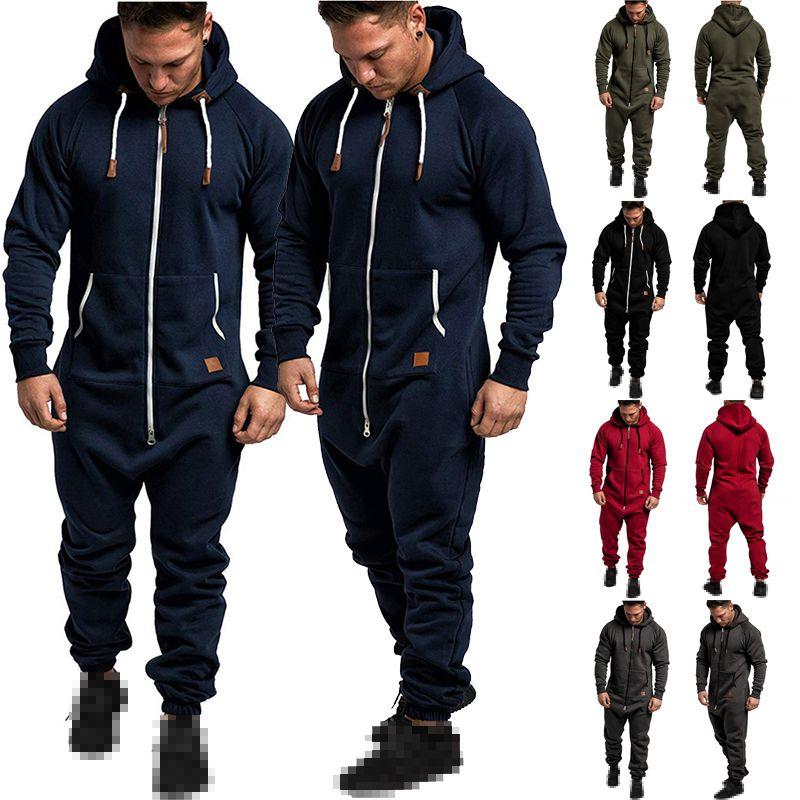 Luxurious Comfort Mens Tracksuit Jogging Hoodie Coat Pants One Piece Jumpsuit