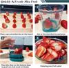 Creative Strawberry  Fruit Slicer - Detachable Cutter With Push Plate (Dark Teal)