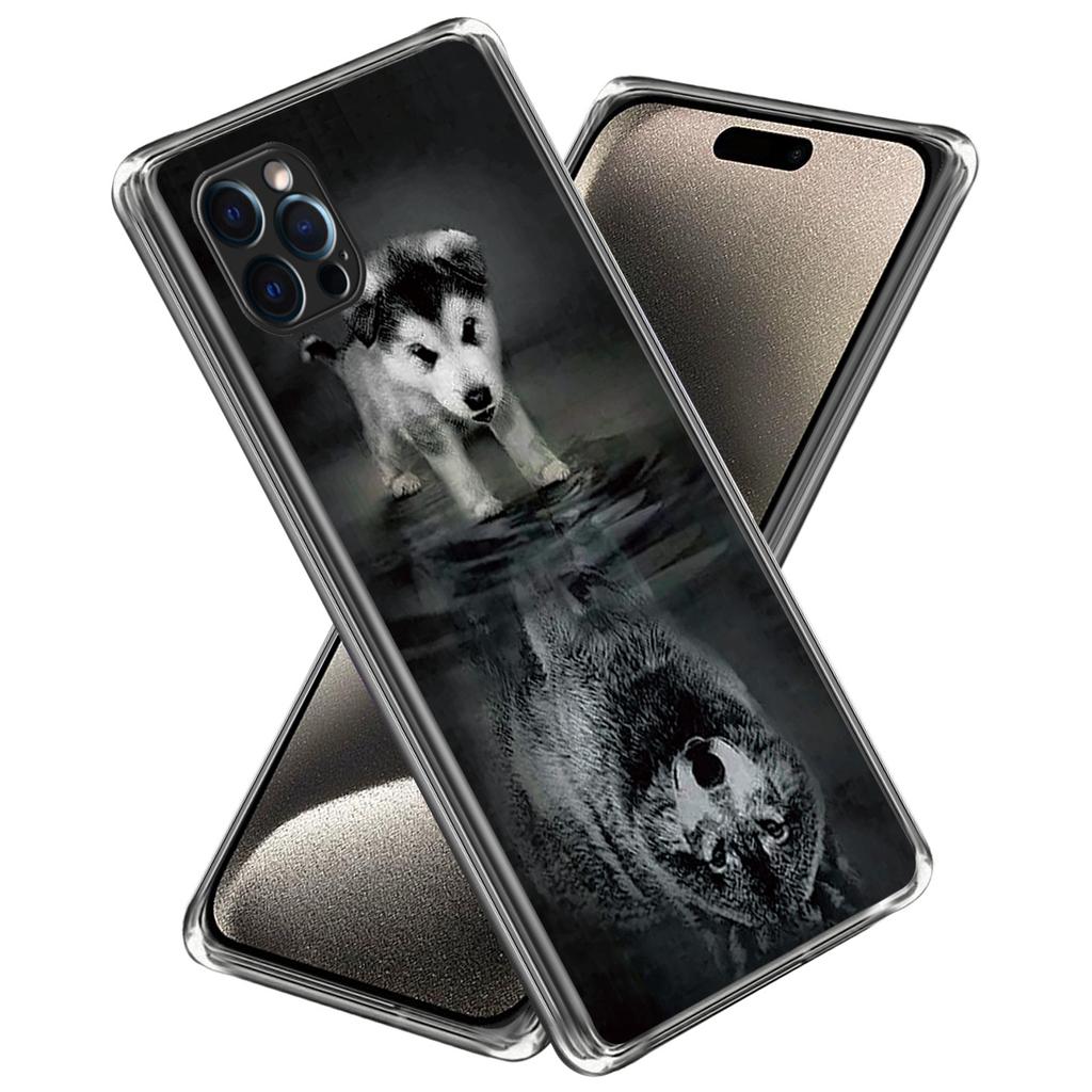 For iPhone 16 Pro Max Case Pattern Printed Shockproof TPU Phone Cover