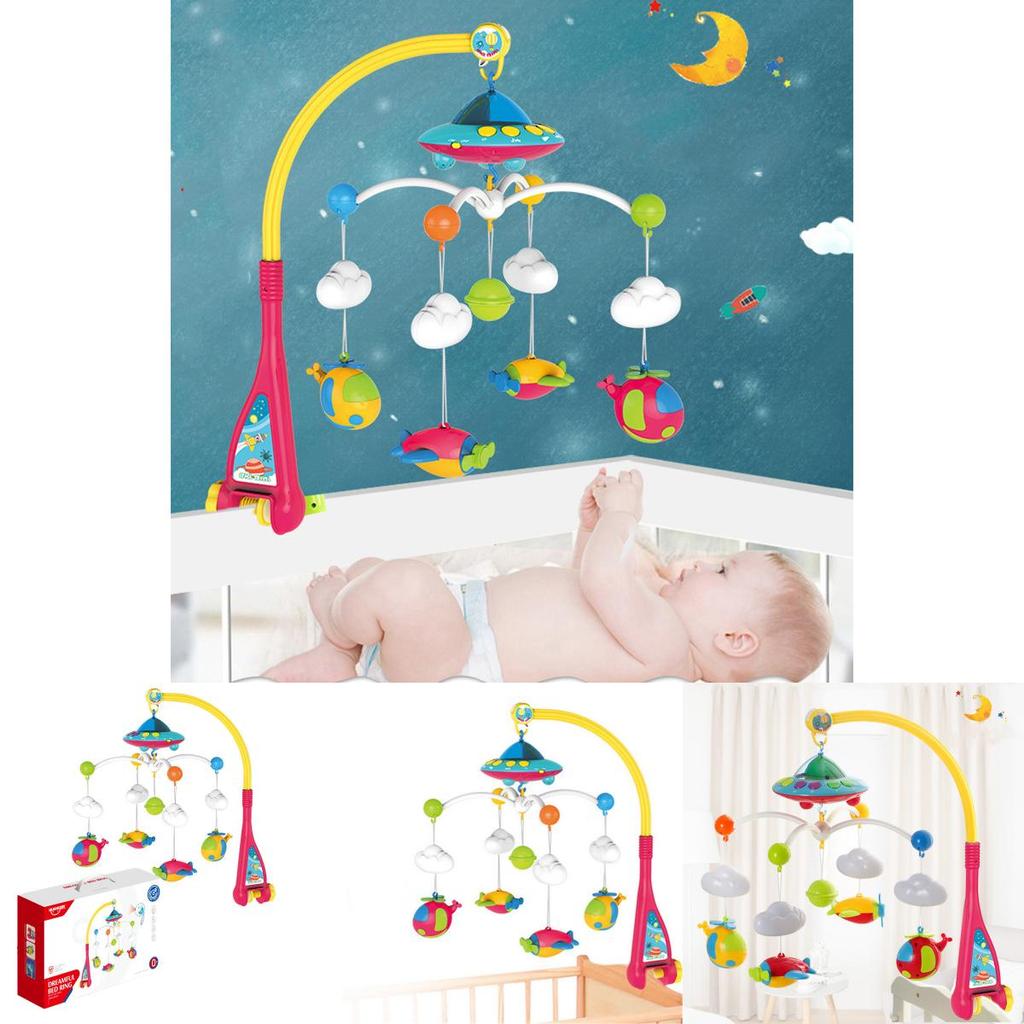 Interactive Baby Crib Mobile Hanging Toy Rotating Soothing And Developmental