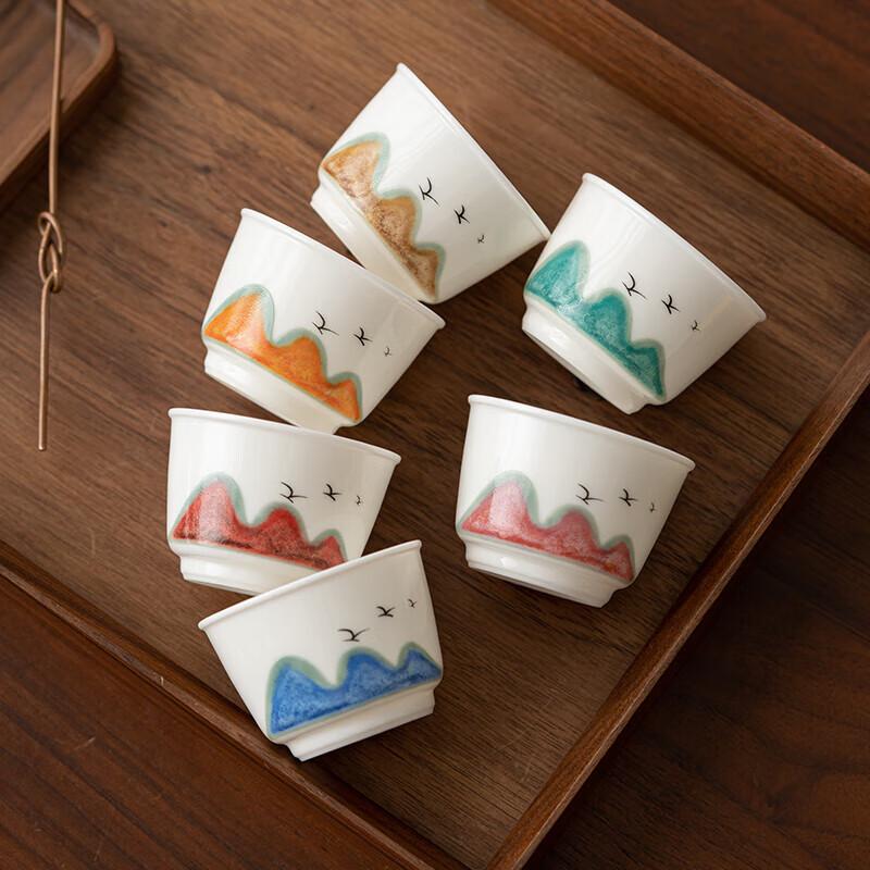 

Dehua White Porcelain Thousand Li Rivers Kung Fu Tea Cup Gift Set