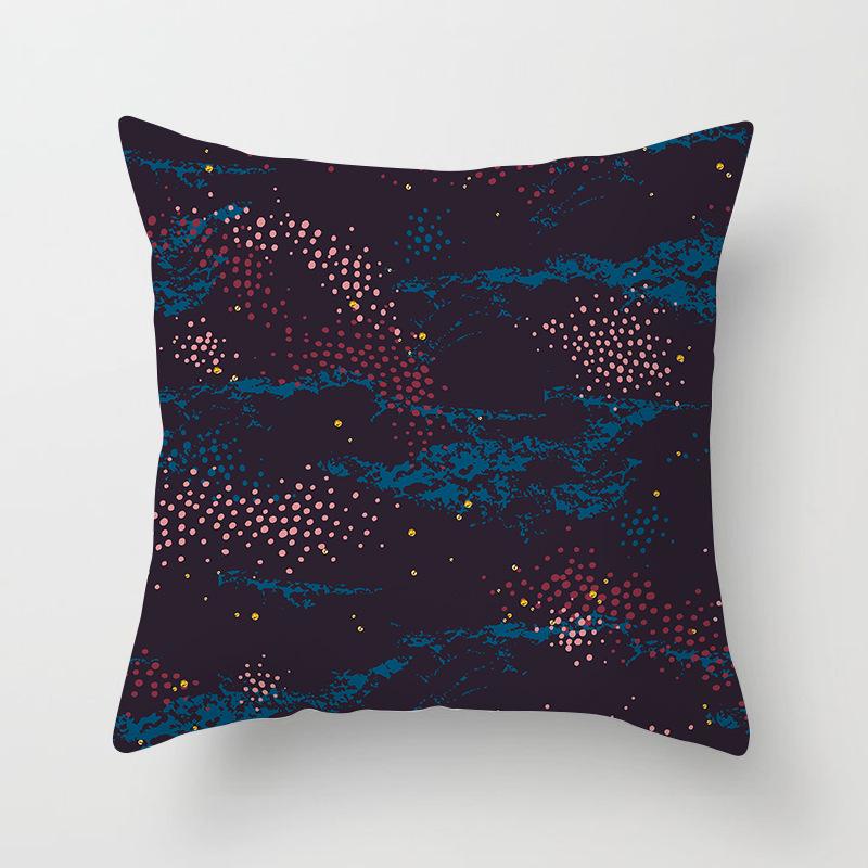 Home Products New Black Geometric Sofa Pillow Cushion Cover Digital Printing Office Cushion Cover