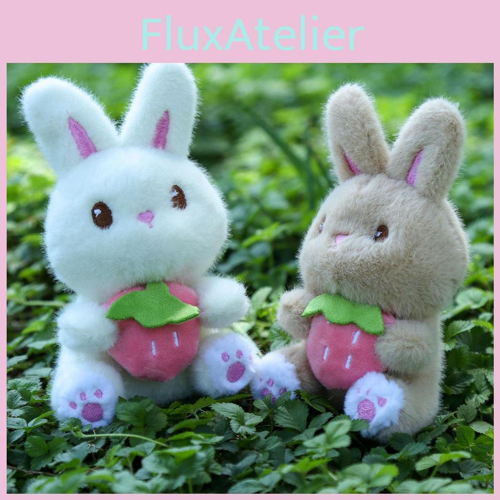 Plush Bunny Keychain With Strawberry Design For Girls Gift And Bag Decoration