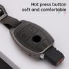 Zinc Alloy With Suede Leather Car Key Case Cover Bag For Mercedes Benz Nec Bga Type C E G S Class W204 W210 W118 W172 W212 W245