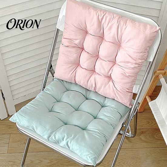Soft Chair Cushion for Office with Straps, Square Round Seat Pad, Solid Breathable Long Sitting Color Non-slip Pad Dining Patio Desk