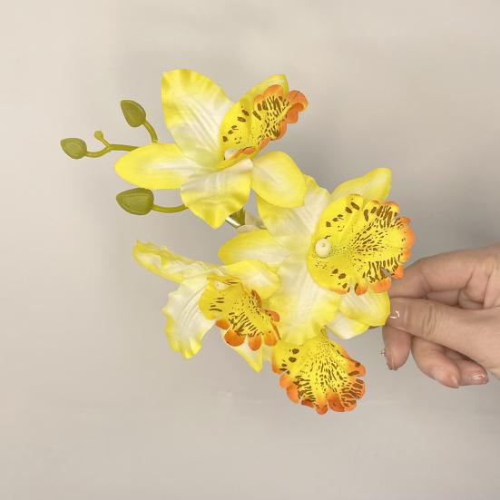 Damen Haarspange Lebendige Farbe 3D Blumendekor Pony Haarspange Bunte Haarnadel