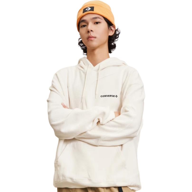 Converse Sweatshirts Men's White Hooded Moderate Other 10025234-A02