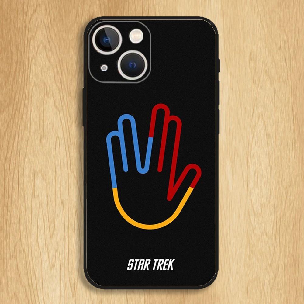 Star T-Trek Movie Logo Phone Case For iPhone15,14,13,12,11,Pro,Max,Plus,Mini,X,XS,XR,8,7,6,S,Plus,SE Soft Black Case