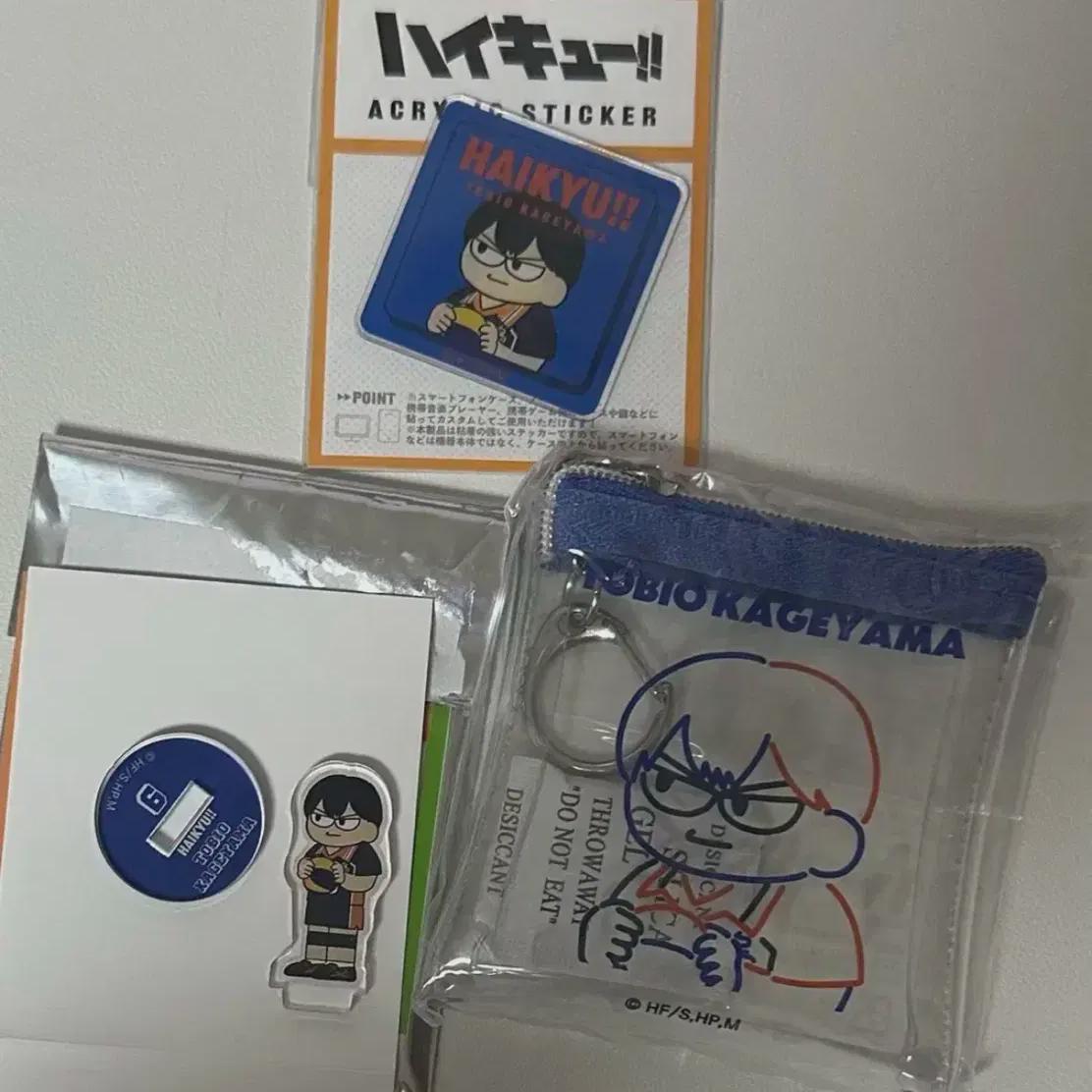 

Haikyu Jirori акриловый мини-наклейка на билет с двусторонней сумкой Кагеяма Тобио