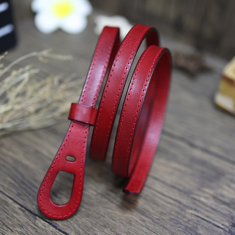 Cintura estiva da donna con nodo - Accessorio in vera pelle per stringere la vita, per abiti, gonne e maglioni