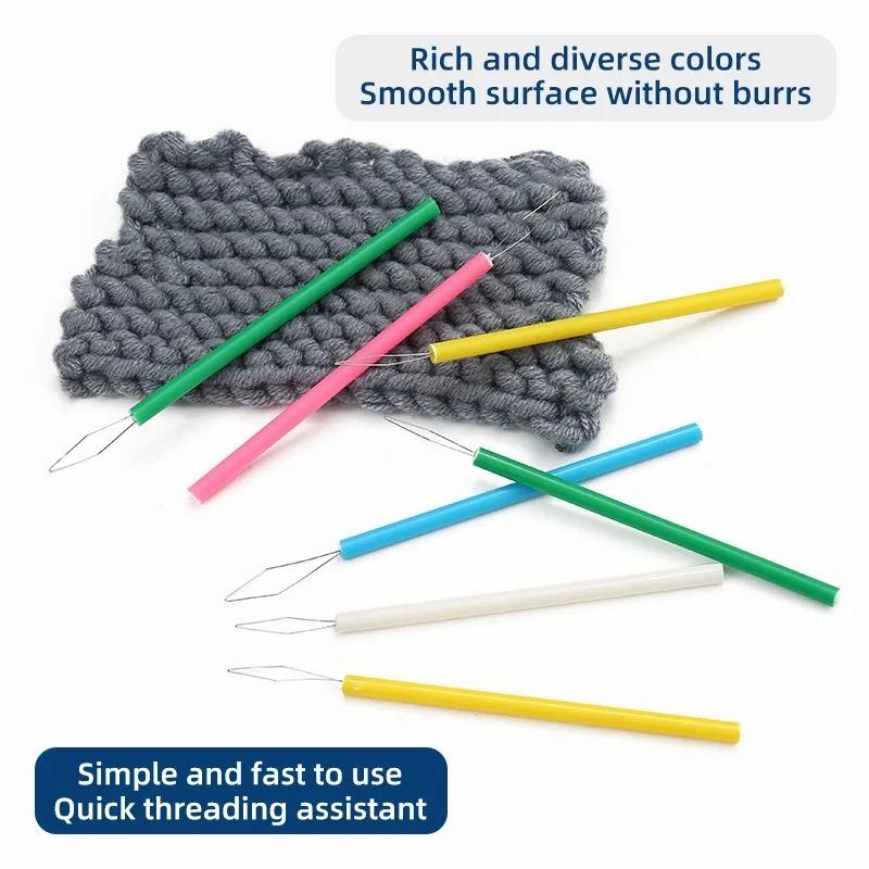 1/2 Stück Verlängertes Nadeleinfädler-Set für Nähmaschine, Handnähen, Stickerei, Perlenwerkzeug, DIY-Bastelzubehör (Gemischte Farbe)