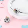 Hot Charms Pendant 925 Sterling Silver Love Heart Shaped Zircon Bead Fit Original Bracelet DIY Charms Women Jewelry Gift Making