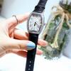 Voll Diamant Digitales Zifferblatt Mode Damen Armbanduhr Weinfass Lederarmband Studenten Trend Uhr