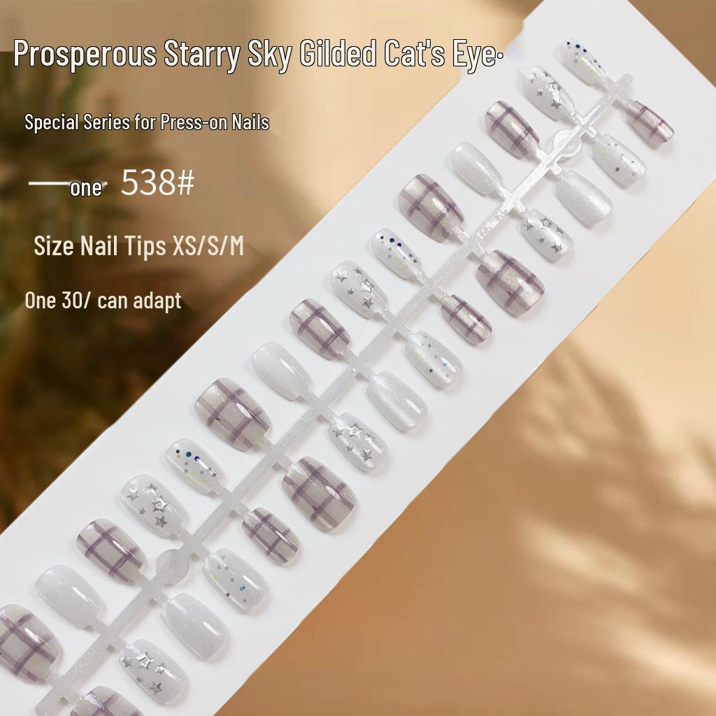 

Star Nail Cat Eye Fresh Exquisite Ready-to-Wear False Nails