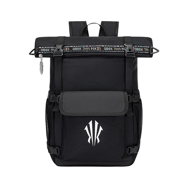 Anta Kyrie Basketball Series Fashion Trend Large Capacity Fabric Backpack Unisex Backpack Black 192541153-1 Basic Black