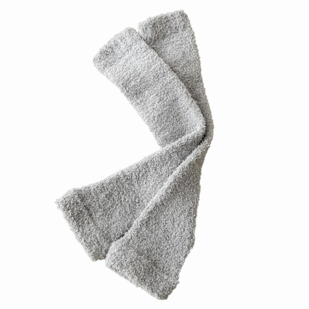 Thicken Warm Long Tube Sock Cover Stripe Foot Warmer Kawaii Coral Fleece Stockings  Autumn