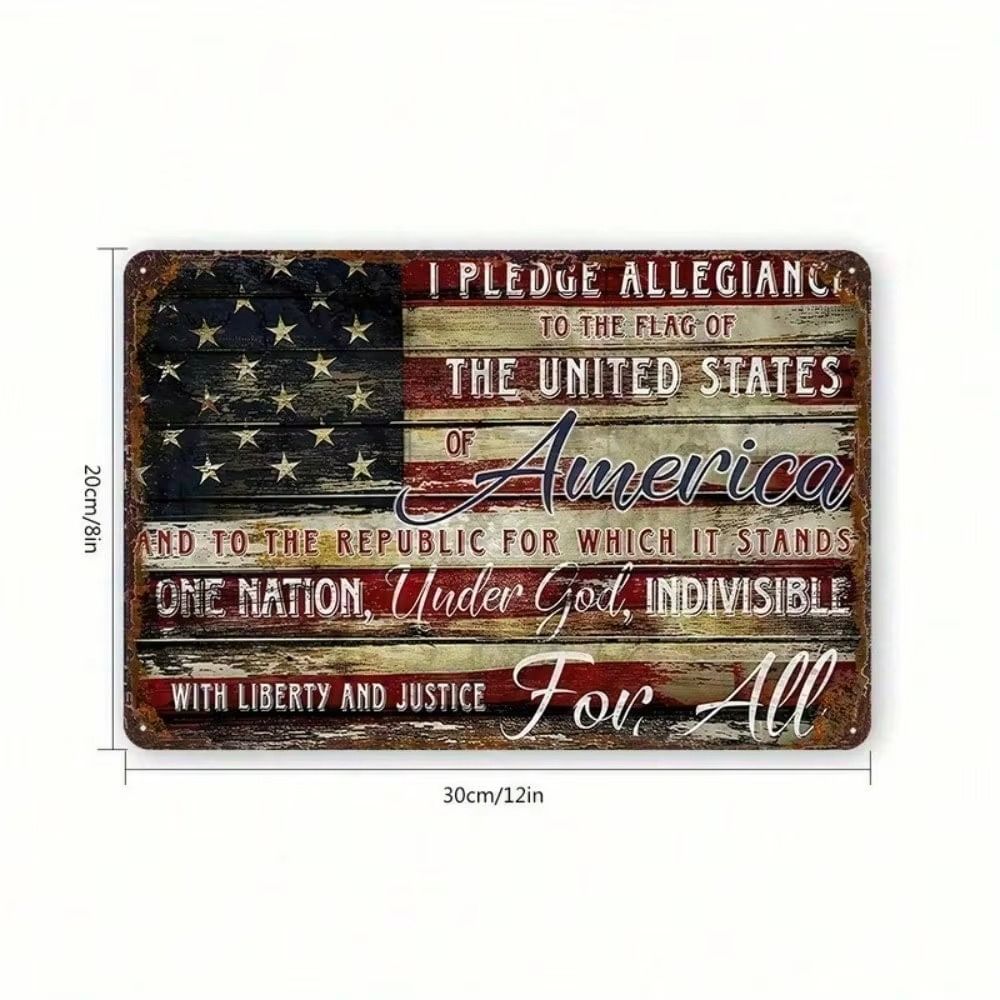 

Tin Painting Metal Wall Art Decor 20x30cm Home Hanging