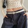 Thin Women's Belt PU Leather Dress Jeans Belt Simple Waist Belt  Streetwear