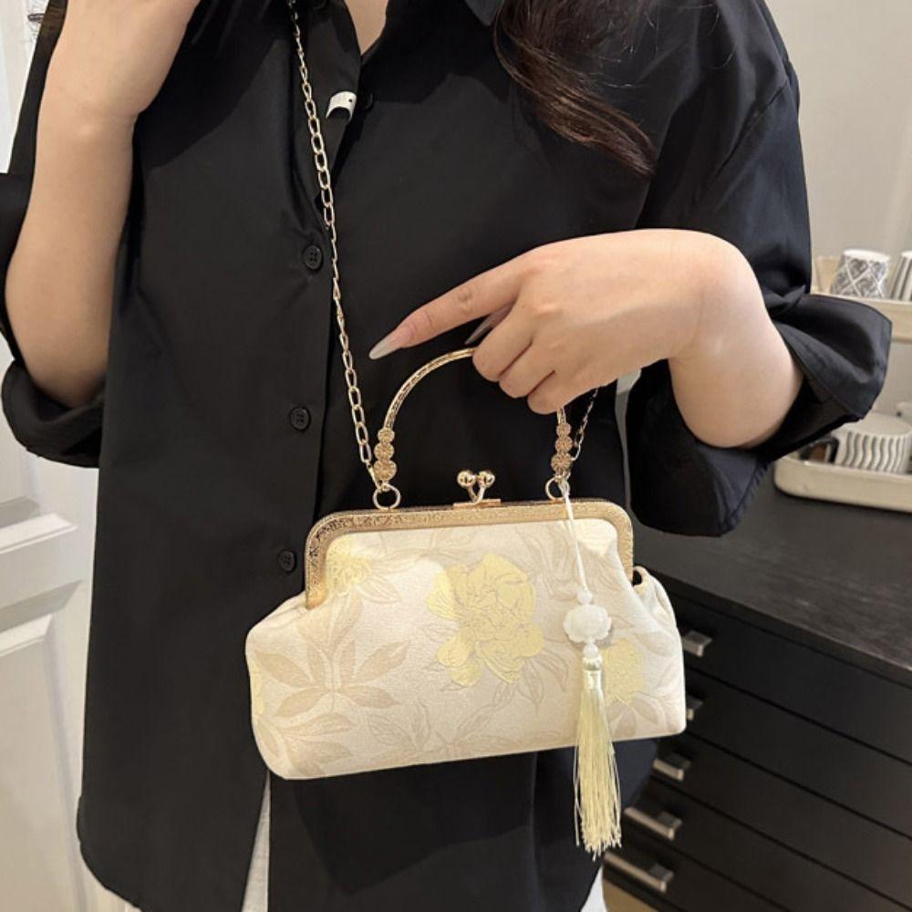 Cheongsam Accessories Chinese Style Handbag Flower Pattern Ladies Shell Bag Women