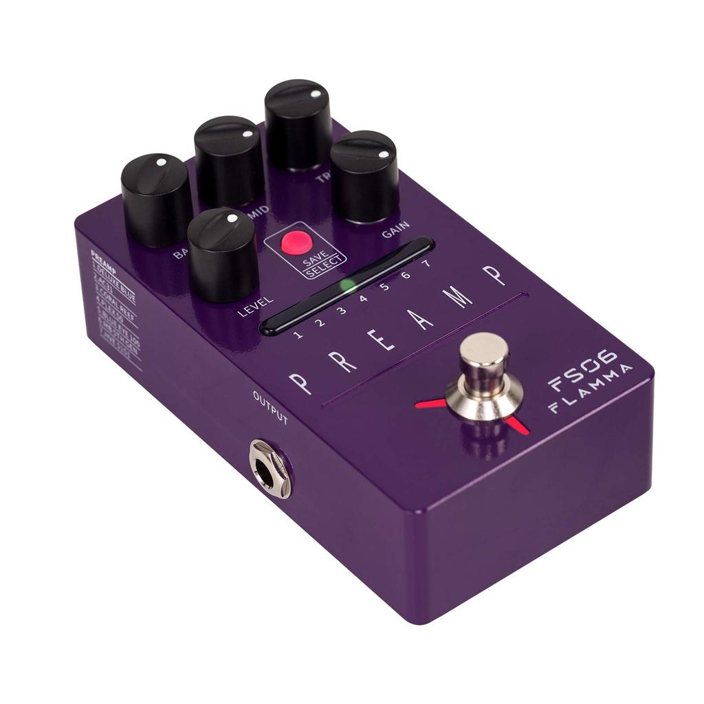 FLAMMA FS06 Digital Preamp Pedal Cabinet Simulation 7 Models Saveable Preset Slots Digital Preamp Pedal Built-in