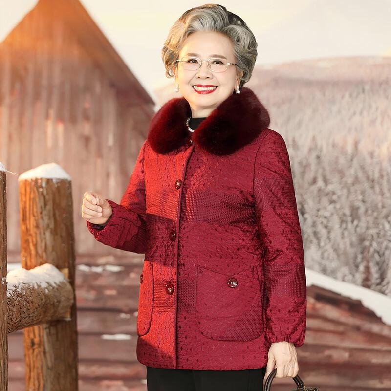 SIFONE Women s Detachable Fur Collar Winter Cotton Coat 3XL