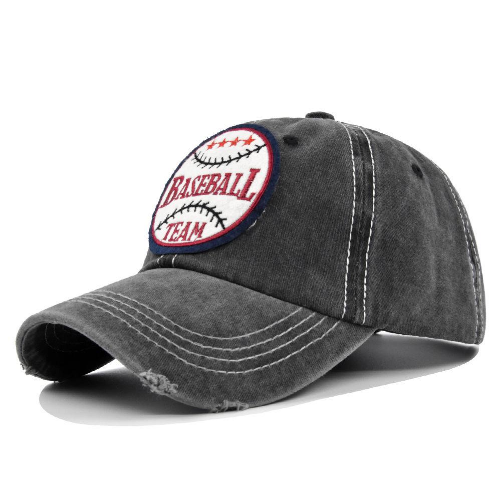 Baseballembroider baseball cap with holes and patches embroidered baseball cap with letter embroidered cap baseball cap adjustable