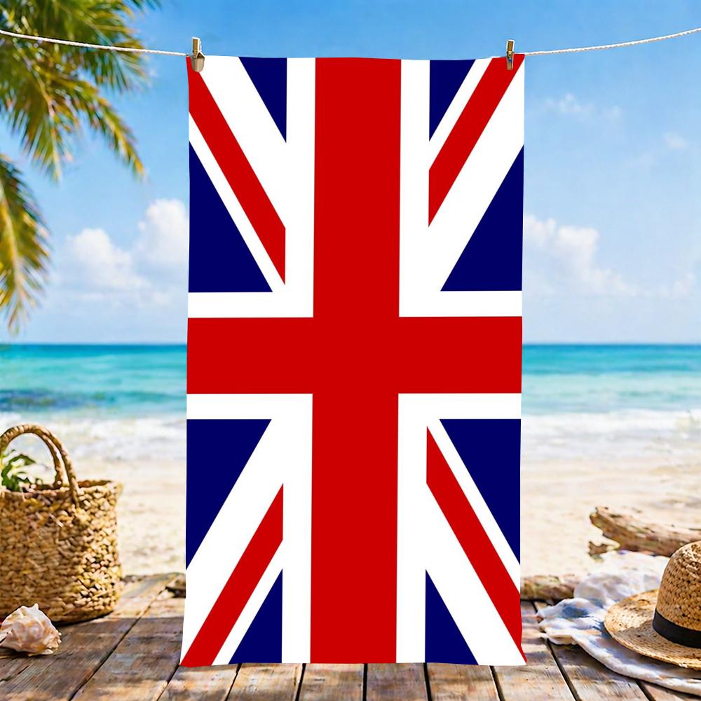 Vintage Uk Flag Towel Microfiber Beach Towel, Quick-Dry, Sand-Free, Ultra-Fine Fiber, Super Soft.