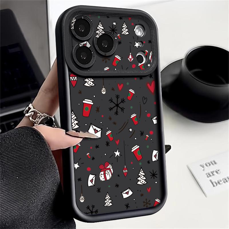 Christmas Gift Print Phone Case For iPhone 17 Pro 16e 16 15 14 13 12 Pro Max 11 Soft Silicone Cover For iPhone 15 16 Plus 17 Air