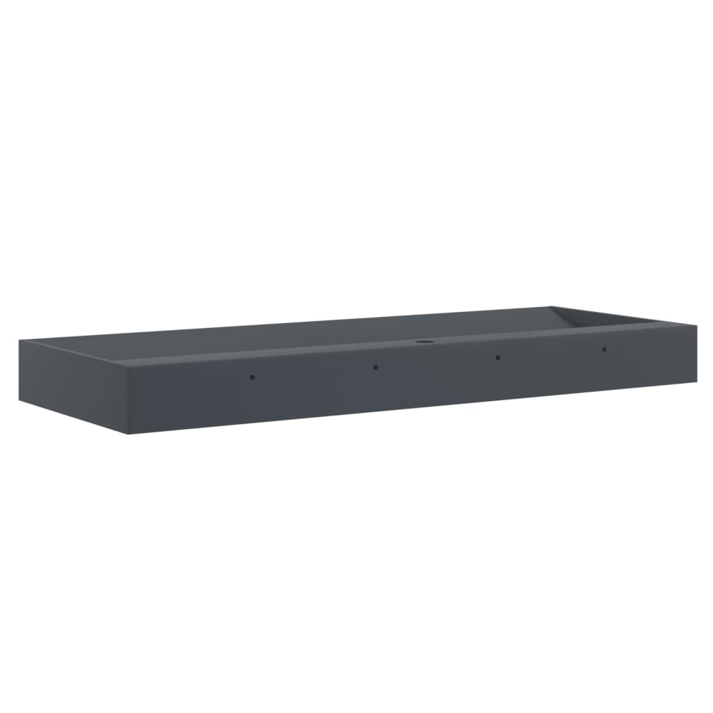 Vidaxl Sink, 120X46X11 Cm, Mineral Composite/Marble, Anthracite