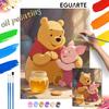 Winnie the Pooh and Piglet Digital Oil Painting Hand Painting Kit Diy Home Decoration