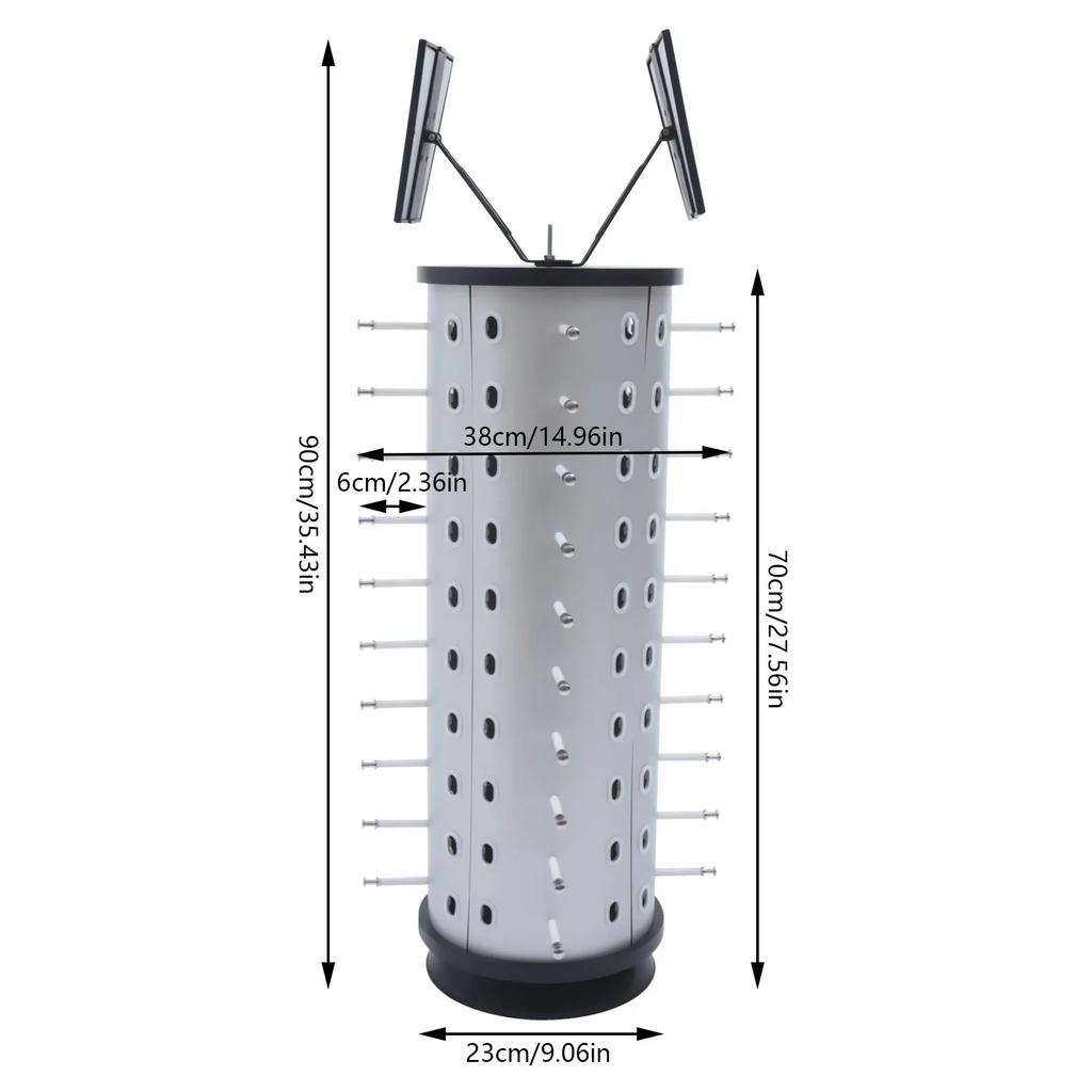 Suport de afișare detașabil pentru ochelari de soare pe blat, rotativ 360°, cu două oglinzi, elegant, pentru retail, capacitate 40 de perechi, suport de depozitare pentru ochelari