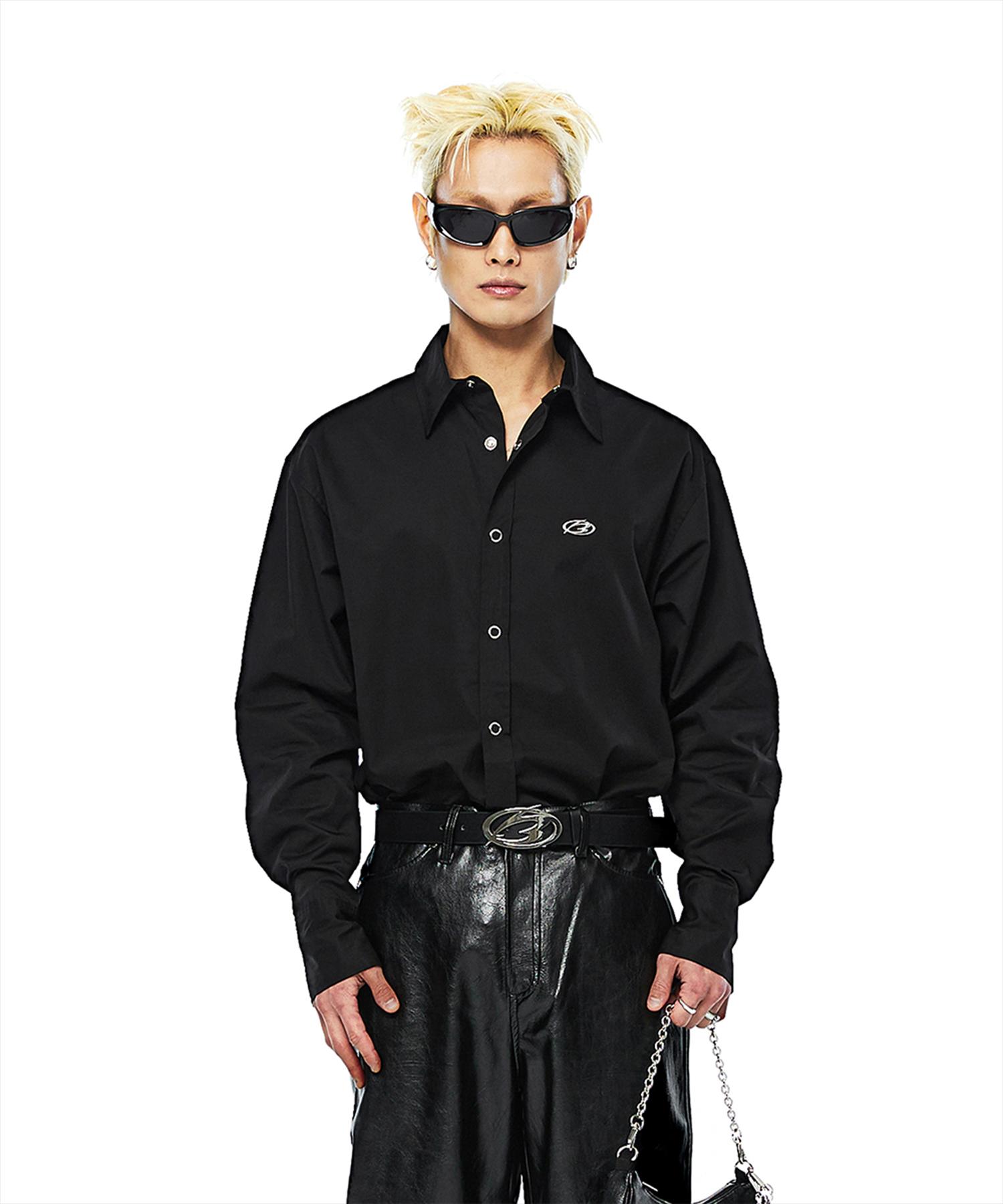 More Than Black Logo Collar Shirt