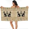 Egyptian Eye of Horus Wadjet Gold and Black Beach Towel Soft Microfiber Quick Dry Absorbent Quick Towels For Bath