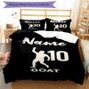 3pcs Custom Name 10 Bedding Set Duvet Cover Closure Includes 1 Duvet Cover & 2 Pillowcases, Soft and Comfortable for All Seasons.