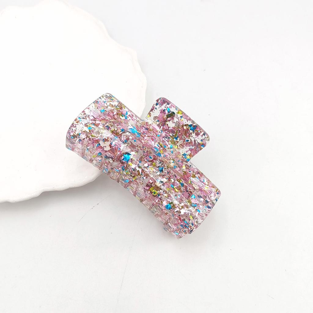 New Women Sequin Hair Claw Tough Colorful Plastic HairClip Large Size Hair Clamps Crab Hairpin Hair Accessories Girl Gift