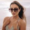 New Large Frame Frameless Gradient Women Fashion Sunglasses Trendy UV Protection