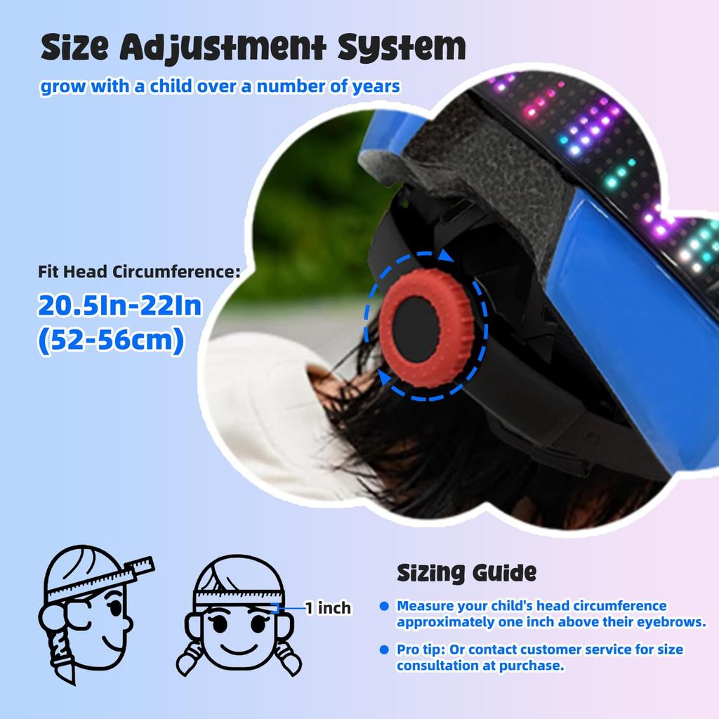 Kids Bicycle Helmet with Led Helmet, Child Sports Safety Cycling Balance Bike Roller Skating Helmet