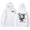 Rapper Tupac 2pac Hoodie Men's and Women's Sportswear Neutral Hoodie Fashion Letter Printed Pattern Hip Hop Sportswear Casual