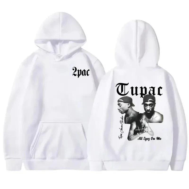 Rapper Tupac 2pac Hoodie Men's and Women's Sportswear Neutral Hoodie Fashion Letter Printed Pattern Hip Hop Sportswear Casual
