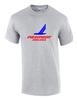 Piedmont Airlines Red Blue Logo US Aviation Geek Sport Gray Cotton T-Shirt