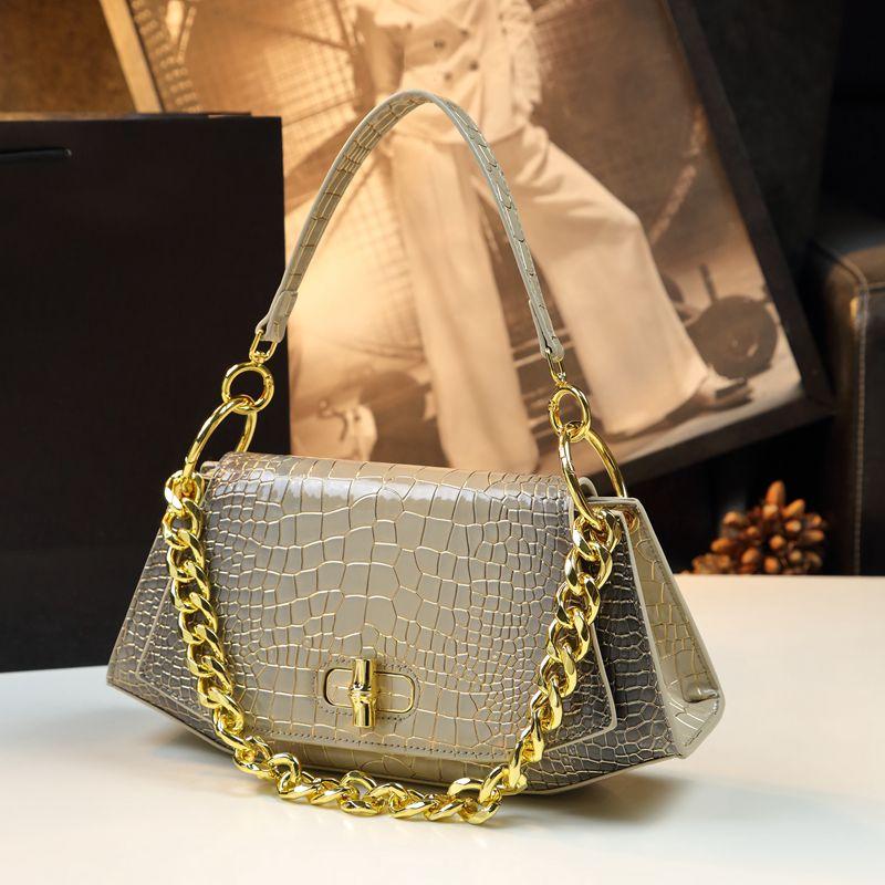Women's Handbags 2024 New Stone Print Original Design Light Luxury Underarm Bag Women's Leather Shoulder Crossbody Bags