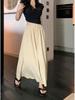 Retro Women's A-Line Midi Skirt - College Style, Versatile & Loose, Perfect for Summer