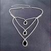 Elegant Necklace Thick Chain Necklace Crystal Water Drop Necklace Pendant Necklace Perfect for Stylish Women Present