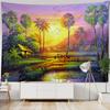 Retro Manzara Yağlıboya Goblen Duvar Asılı Fantezi Ev Sanat Dekorasyon Fantezi Kawaii Oda Arka Plan Kumaş Battaniye